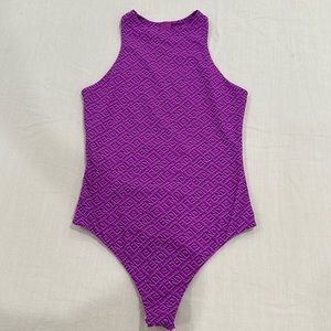 SKIMS FENDI PURPLE BODYSUIT